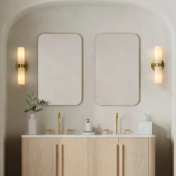 Weston Smooth Glass Indoor/Outdoor Double Short Sconce (16")