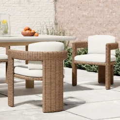 Westport Wicker Outdoor Barrel Dining Chair (Set of 2)