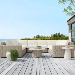 Westport Wicker Outdoor 6-Piece U-Shaped Sectional (139")