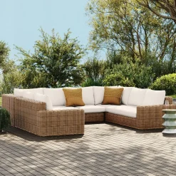 Westport Wicker Outdoor 6-Piece U-Shaped Sectional (139")