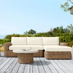 Westport Wicker Outdoor 2-Piece Chaise Sectional (105")
