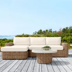 Westport Wicker Outdoor 2-Piece Chaise Sectional (105")