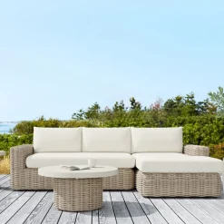 Westport Wicker Outdoor 2-Piece Chaise Sectional (105")