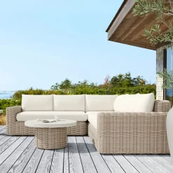 Westport Wicker Outdoor 3-Piece L-Shaped Sectional (108")