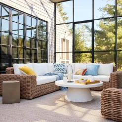 Westport Wicker Outdoor 3-Piece L-Shaped Sectional (108")