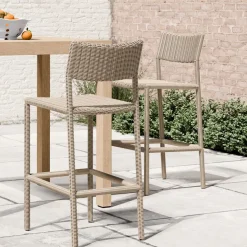 Westport Wicker Outdoor Slim Profile Bar Stool