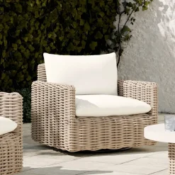 Westport Wicker Outdoor Slim Profile Swivel Chair
