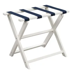 White Luggage Rack w/ Nylon Straps