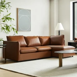 Whitman Leather 2-Piece Chaise Sectional (96")