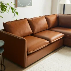 Whitman Leather 2-Piece Chaise Sectional (96")