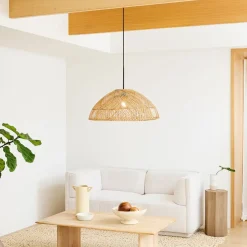 Wicker Dome Pendant (28")