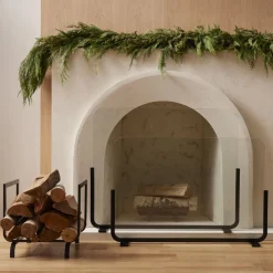 Willow Fireplace Log Holder & Screen Set
