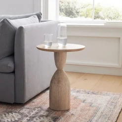 Winona Round Pedestal Side Table (16")
