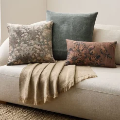 Winter Botanicals Pillow Cover & Throw Set