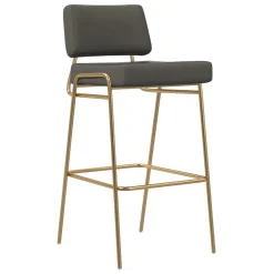 Wire Frame Vegan Leather Bar & Counter Stools