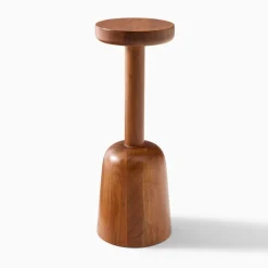 Wooden Pedestal Drink Table (8")