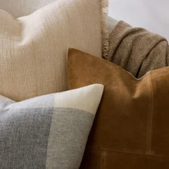 Wool Two-Tone Pillow Cover & Throw Set