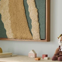 Woven Puppy Framed Wall Art