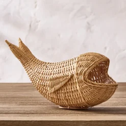 Woven Rattan Sardine Object