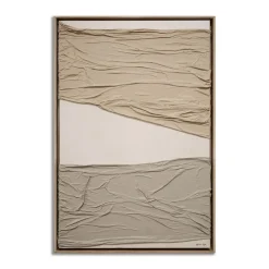 Wrapped Earth Tones Dimensional Framed Canvas Wall Art