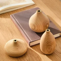 Wren Wood Bud Vases (Set of 3)
