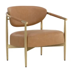 Ximena Vegan Leather Lounge Arm Chair