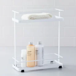 Yamazaki 2-Tiered Shower Caddy - White