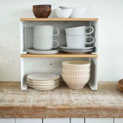 Yamazaki Tosca Wood-Top Stackable Kitchen Rack