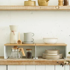 Yamazaki Tosca Wood-Top Stackable Kitchen Rack