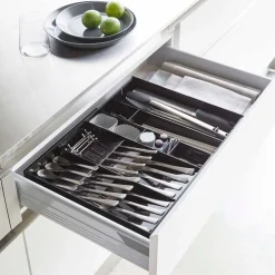 Yamazaki Tower Expandable Cutlery Drawer Organizer