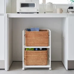 Yamazaki Tower Two-Tier Hideaway Storage Cart