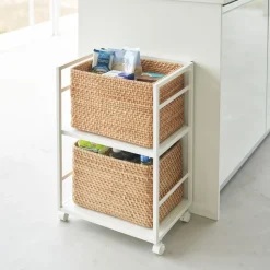 Yamazaki Tower Two-Tier Hideaway Storage Cart