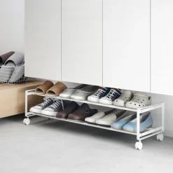 Yamazaki Tower Two-Tier Rolling Shoe Rack
