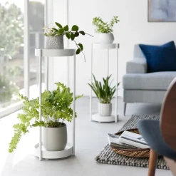 Yamazaki Two-Tier Rolling Plant Stand