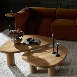 Zaccai Oak Nesting Coffee Table (36"–48")