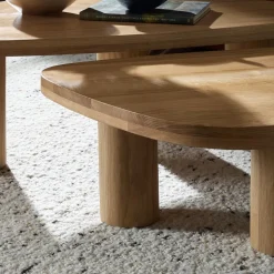 Zaccai Oak Nesting Coffee Table (36"–48")
