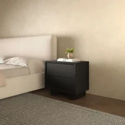 Zachariah Faux Shagreen Nightstand (24")
