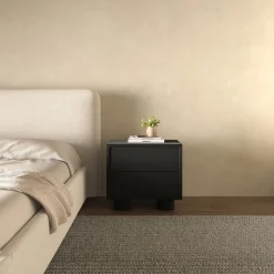 Zachariah Faux Shagreen Nightstand (24")