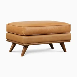 Zander Leather Ottoman